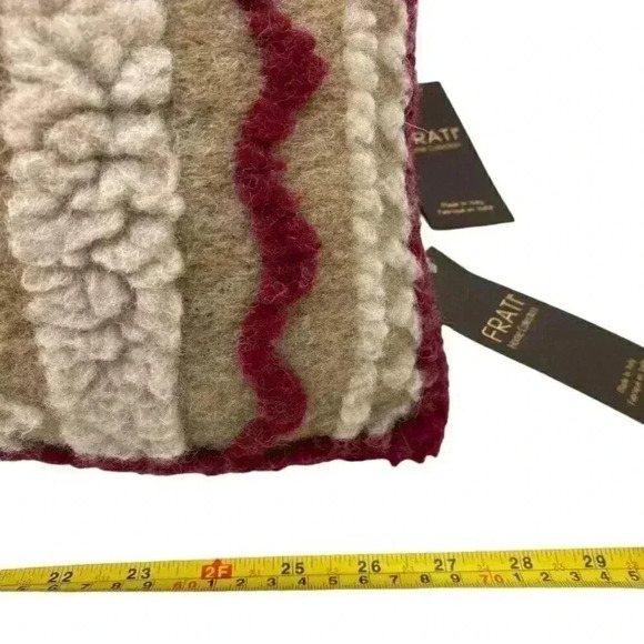 Frati Home Collection Wool Throw Pillow Christmas Holiday Room Sofa Decor - Picture 5 of 8